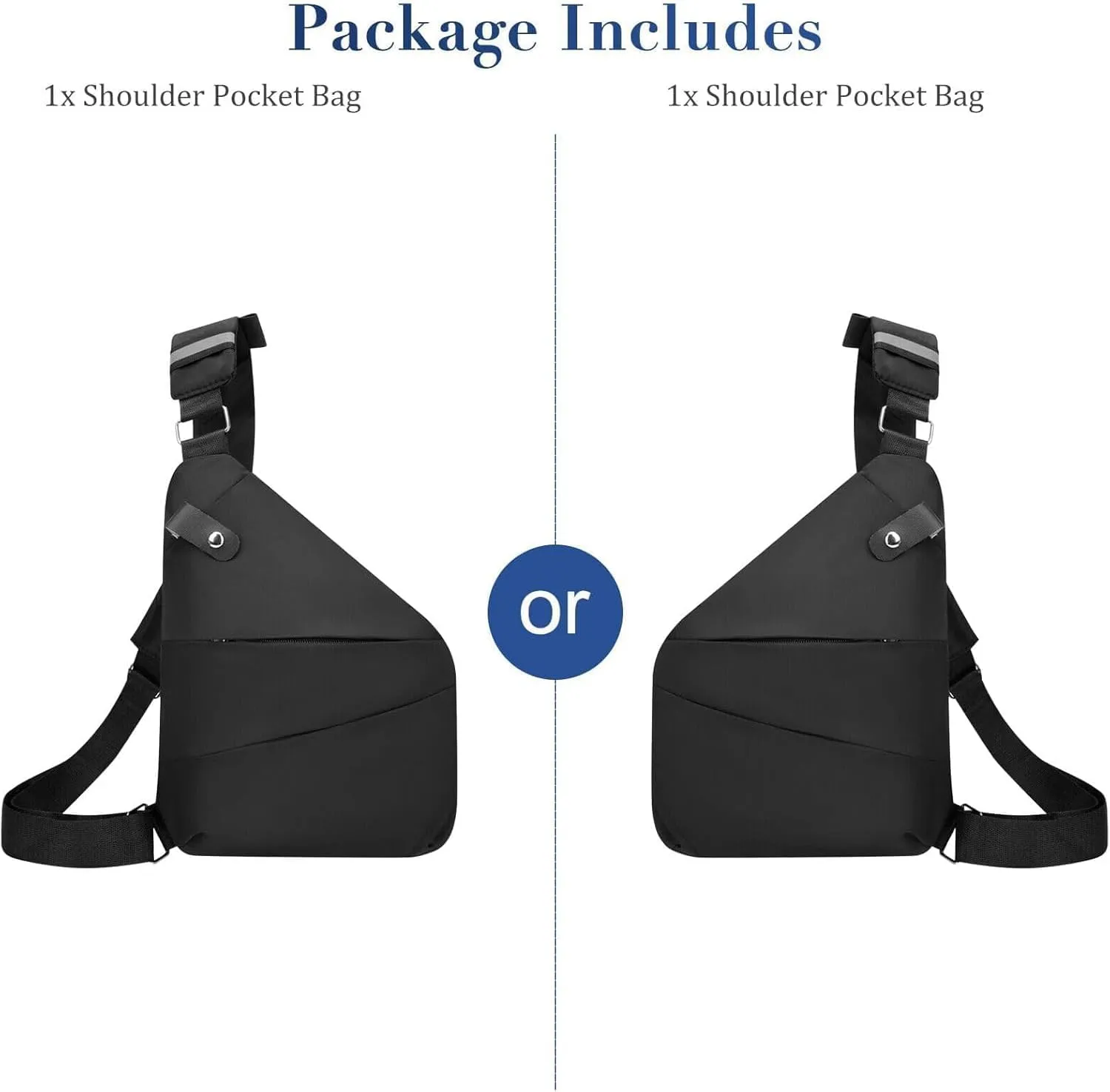 Anti Theft Travel Bag for Women Men, 2025 Slim Sling Multi-pocket Crossbody Travel with Adjustable Strap
