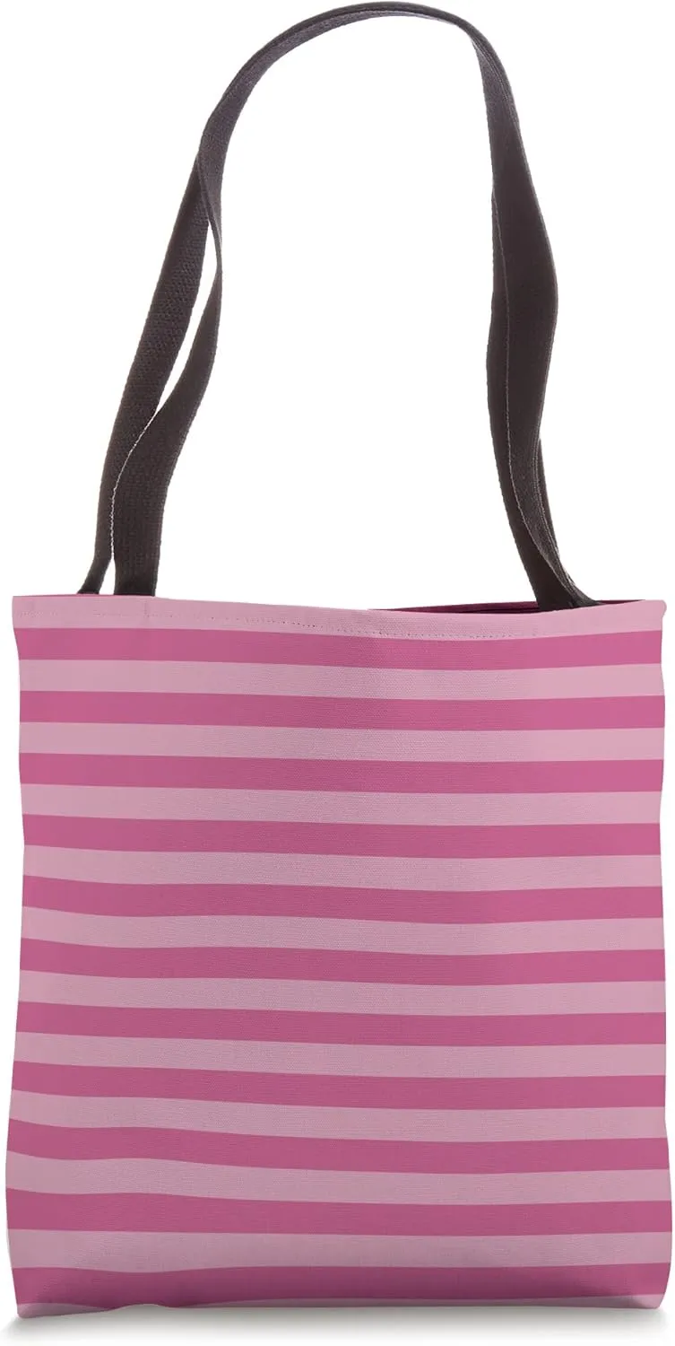 Bashful Pink Cabana Tent Stripe Tote Bag