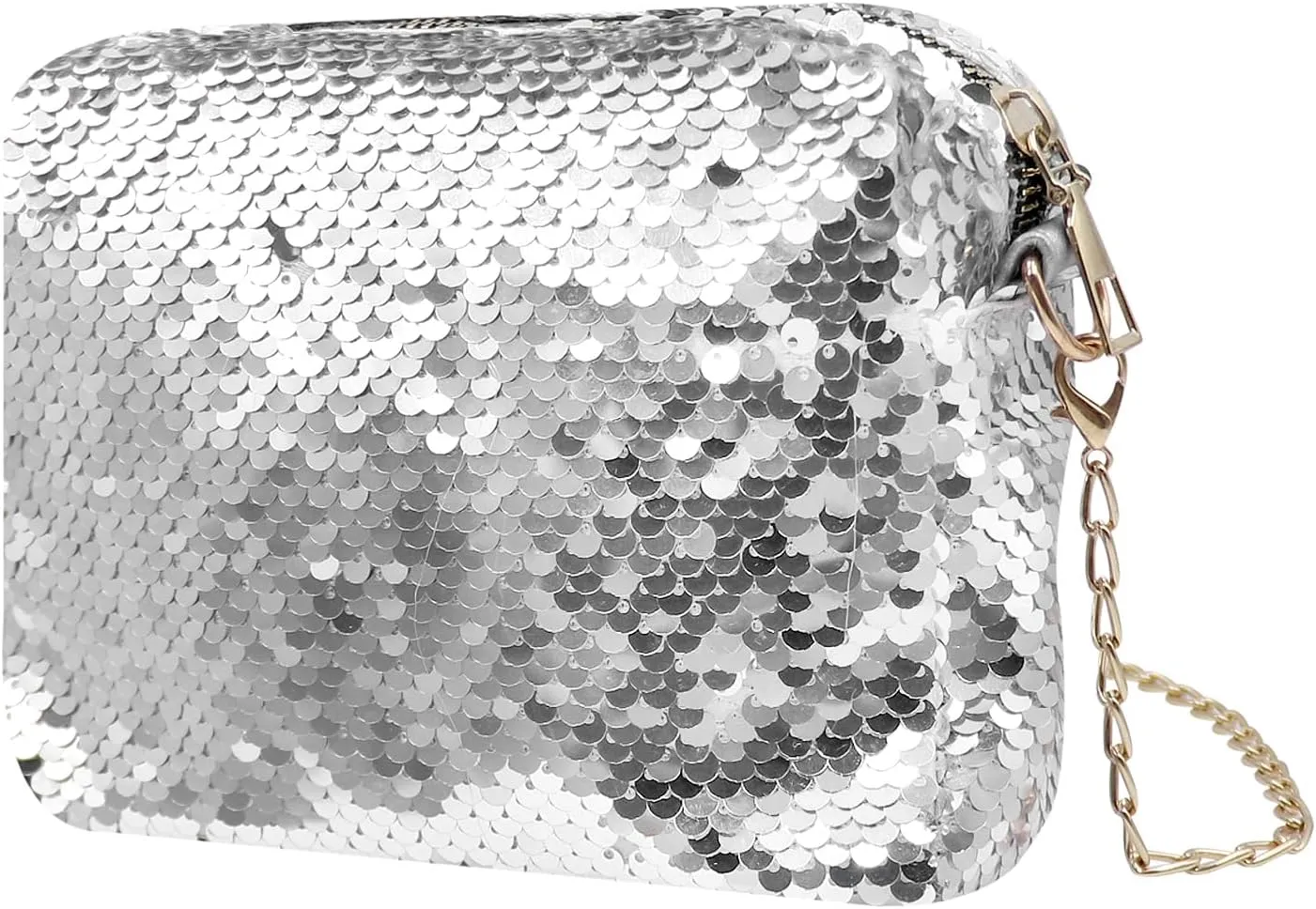 BOLLEY JOSS Sparkle Sequins Mini Purse for Women Bling Crossbody Evening Handbag Clutch Glitter Shoulder Bag