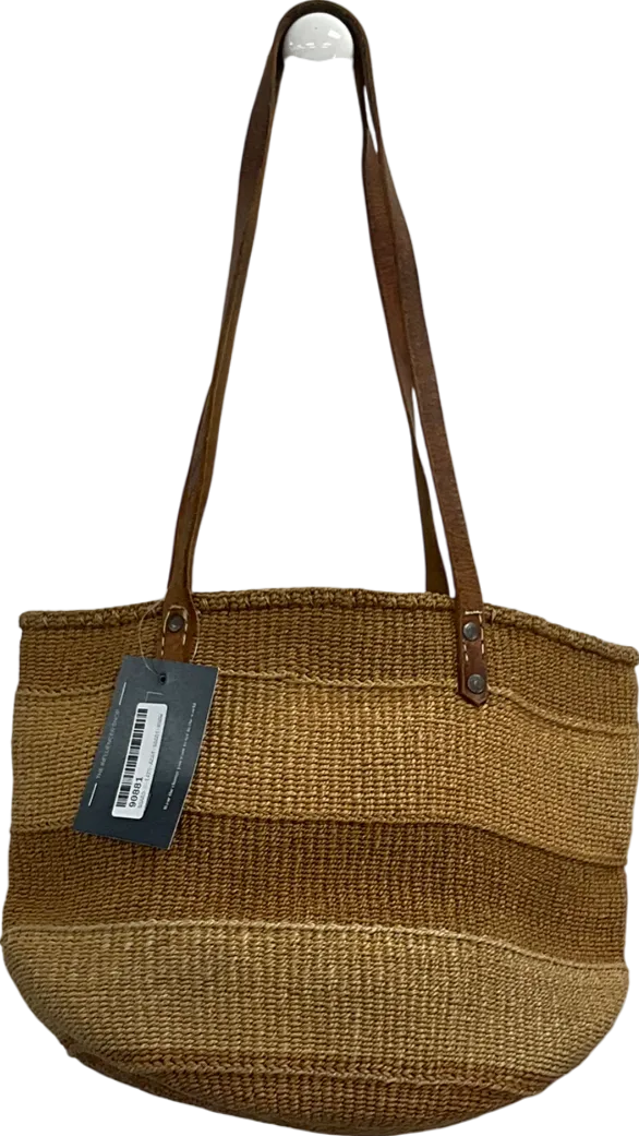 Brown Wicker Shoulder Bag One Size