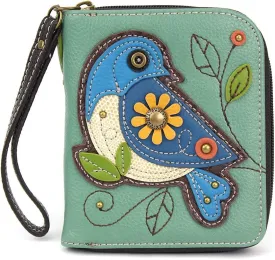 CHALA Zip Around Wallet, Wristlet, 8 Credit Card Slots, Sturdy Pu Leather