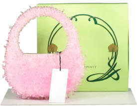 CLIO PEPPIATT Pink   The Vanguard Quartz Bead-embellished Satin Shoulder Bag
