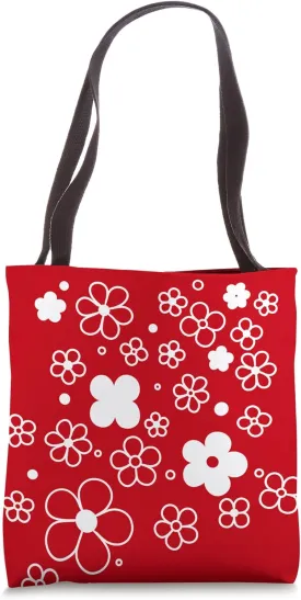 Cloud of flowers - drawing with thin white lines Tote Bag