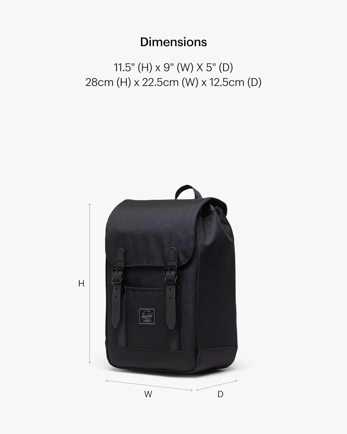 Herschel Supply Co. Retreat Backpack, Black Tonal (Limited Edition), Mini-10L