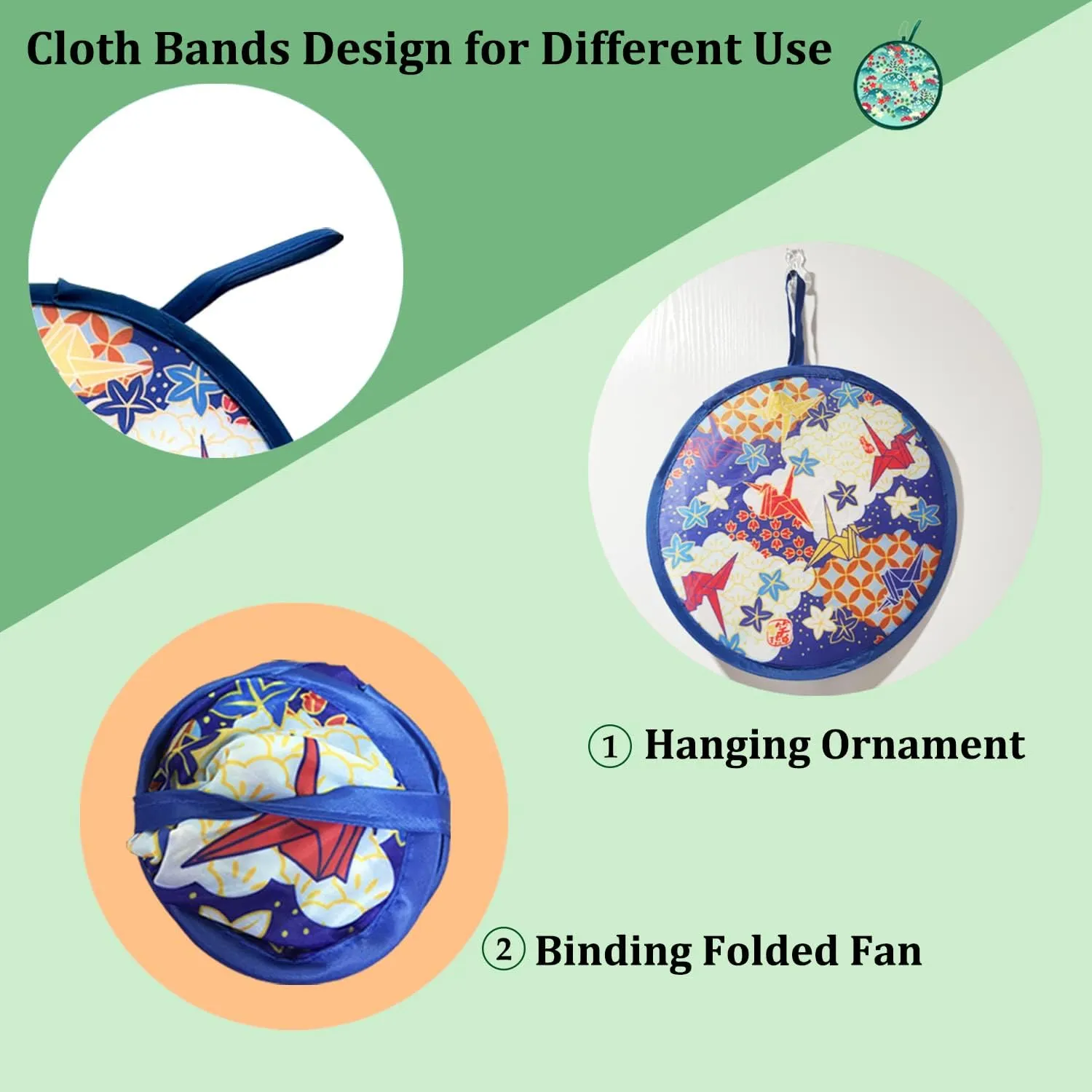 MXY Foldable Fan Summer Handheld Fan Round Folding Hand Fan for Personal Daily Use, Decoration, Wedding, Party Decor, Dancing, Performance, 4 Different Fruits Patterns