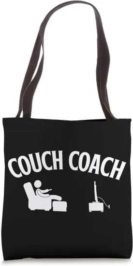 TV Coach Gag Lazy Team Couch Coach Tote Bag