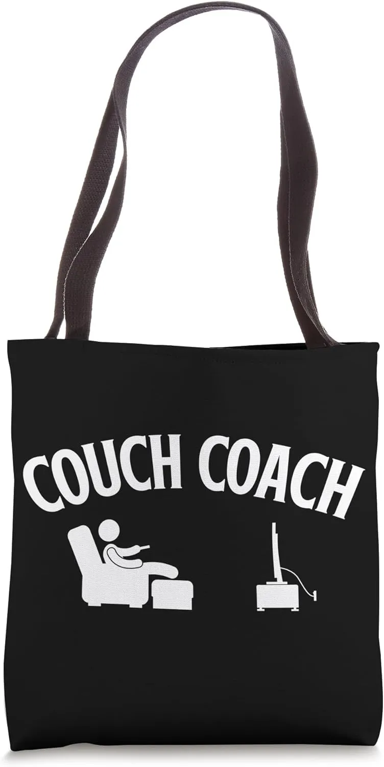 TV Coach Gag Lazy Team Couch Coach Tote Bag