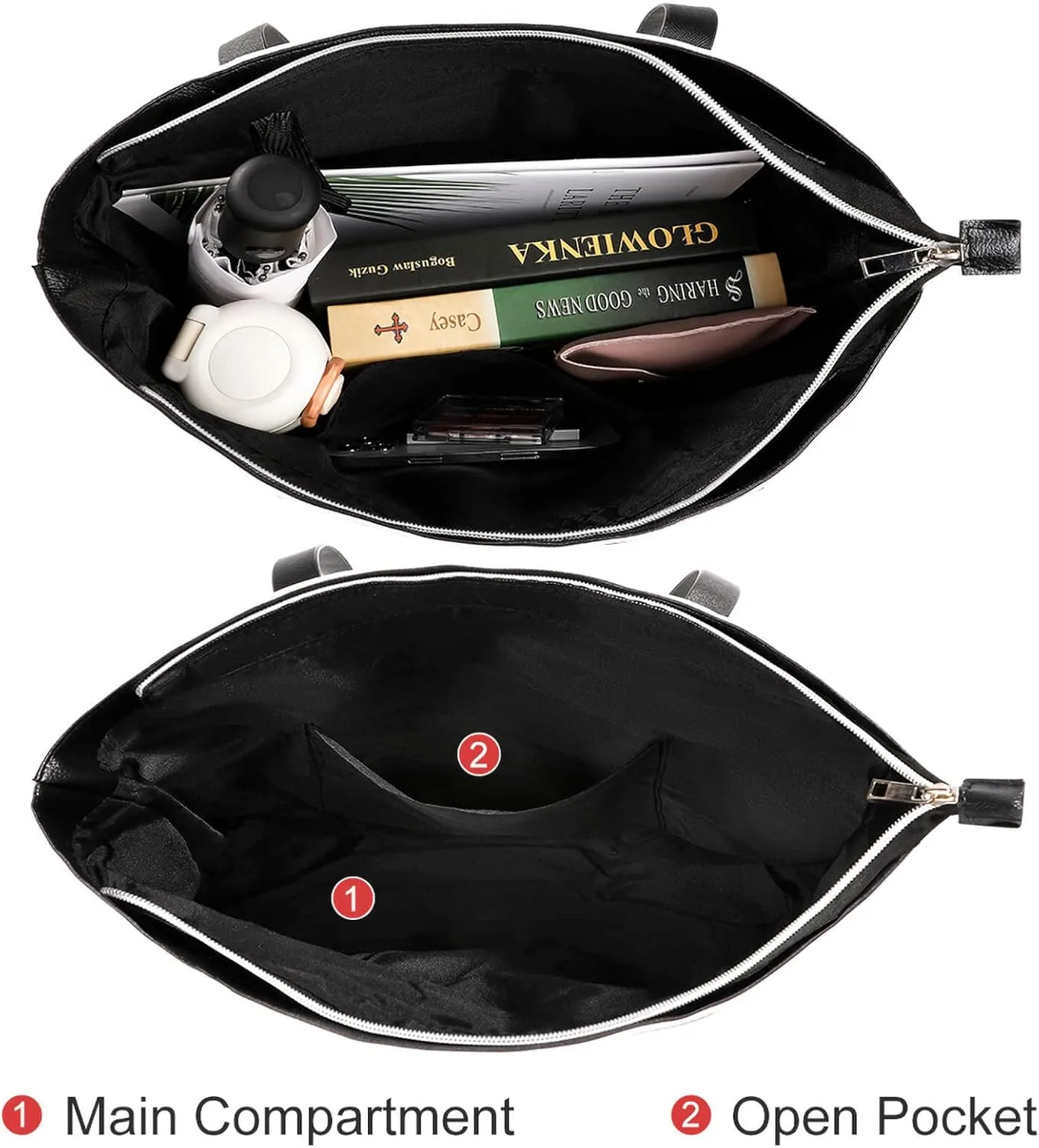 Women's Leather Large Capacity Work Tote Bag Handbags Big Commuter Bag