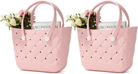 X Large Beach Bag Rubber Tote Bag, Waterproof Washable Proof Travel Bag for Women Handbag for Sports Beach Market Pool